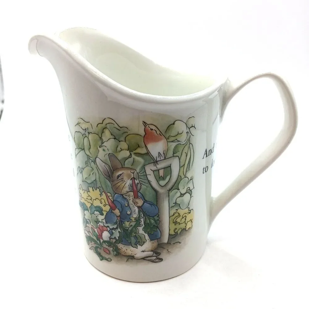Vtg Beatrix Potter 10 Oz Cream Pitcher Peter Rabbit Wedgwood & Barlaston Etruria